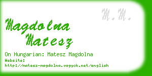 magdolna matesz business card